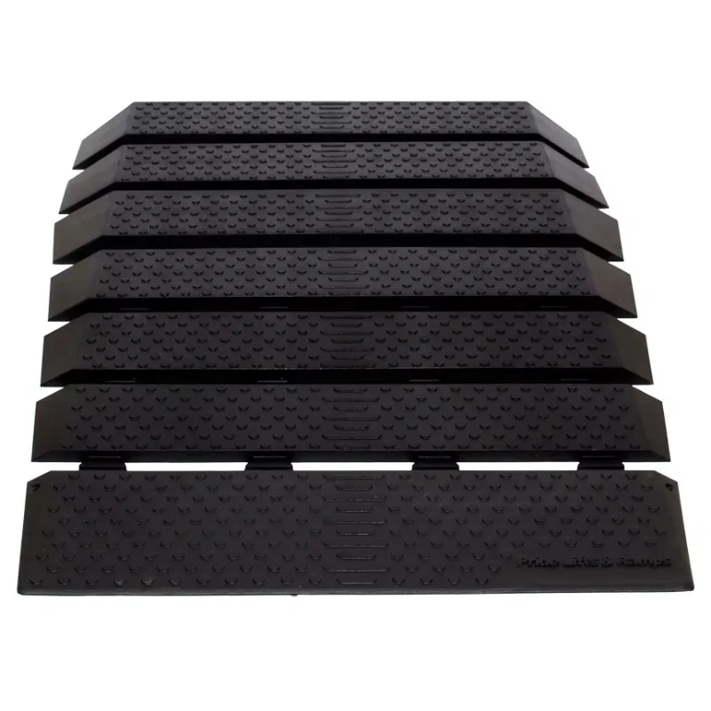 

Modular Rubber Threshold Ramp Compatible Rubber Wheelchair Ramp Interlocking Loading Ramp for Electronic Vehicles