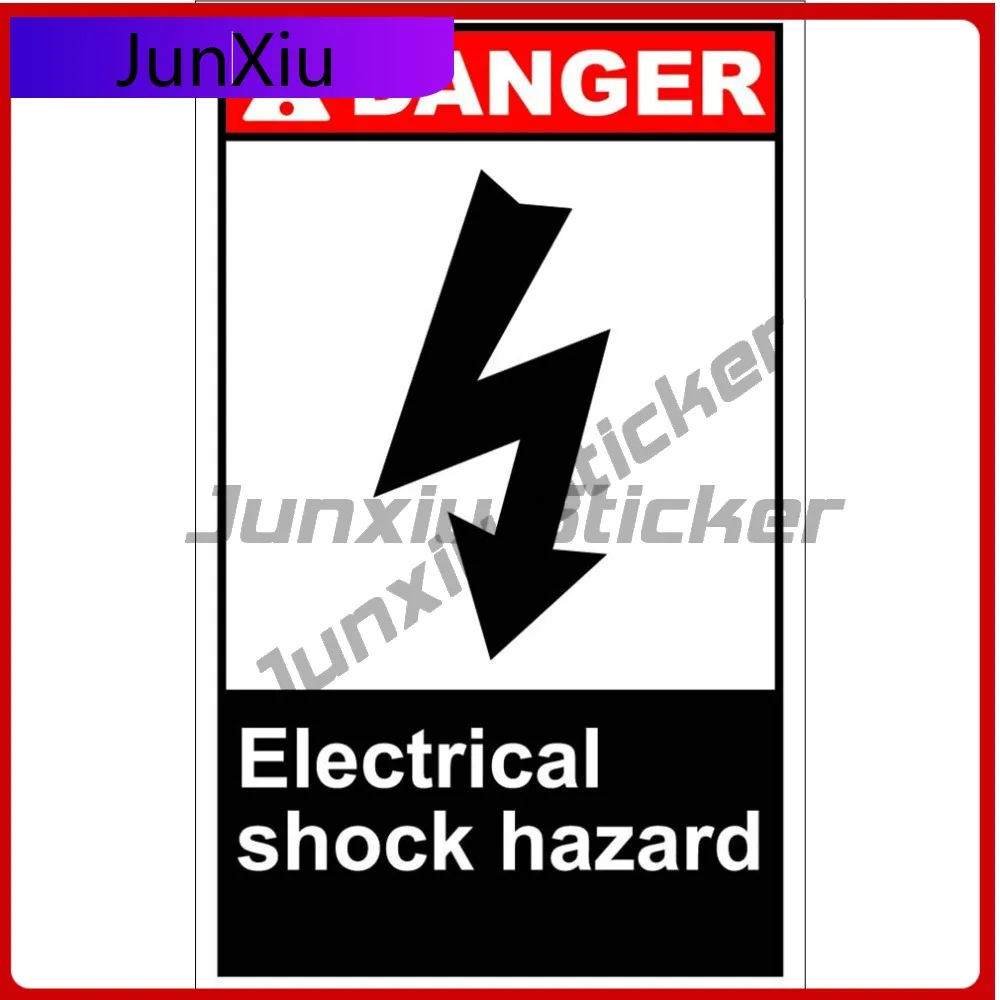 

Модная высококачественная виниловая наклейка с изображением опасности электрического тока для грузовиков, водонепроницаемая, для автомобиля, ноутбука, окна, бампера, автоаксессуар
