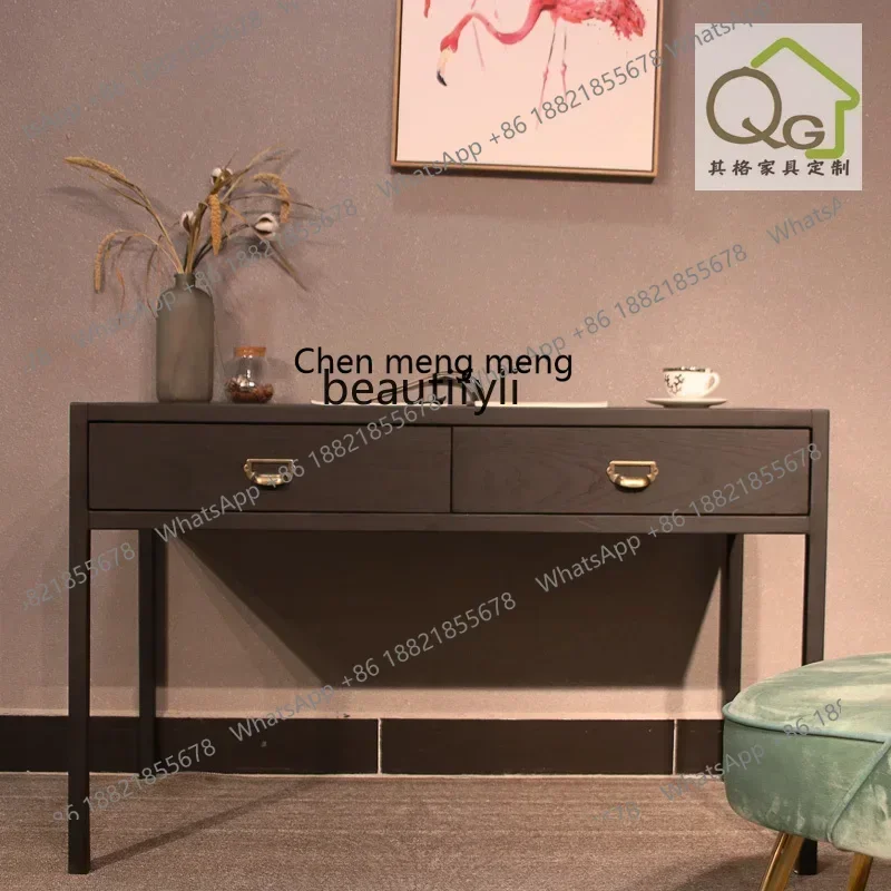 DD  Cxh modern expression home with furniture black matte retro writing desk dressing table