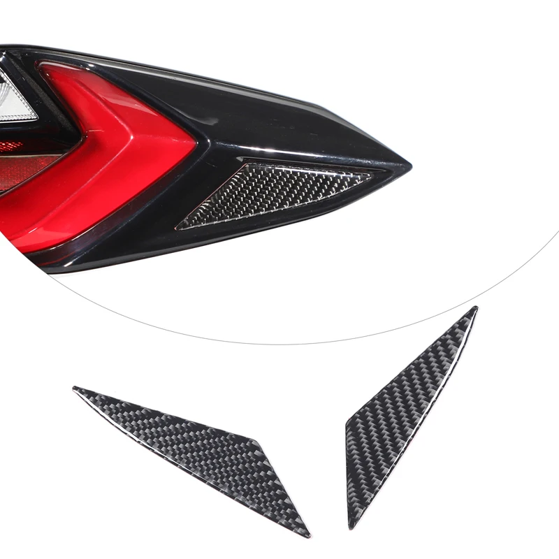 

For Corvette C8 2020-2025 Car Rear Taillight Side Triangle Decoration Sticker Soft Carbon Fiber Car Exterior Accessories