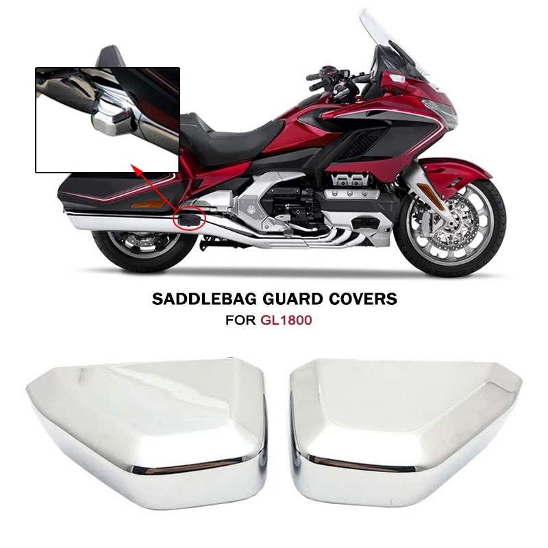 Für Honda GL1800 Gold Wing 1800 GL 1800 2018 2019 2020 2021 2022 2023 Motorrad Zubehör Chrome Schild Satteltasche Schutz Abdeckung