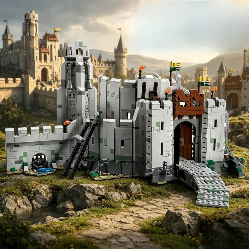 

Новая модель замка-дома MOC, 1368 деталей, конструктор для украшения дома, подарок для мальчиков