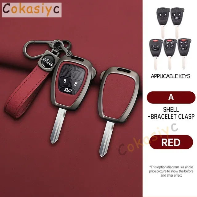 Car Key Case Cover For Jeep Renegade Grand Cherokee Chrysler 300 PT Dodge JCUV Caliber Nitro Wrangler Compass Patriot Liberty