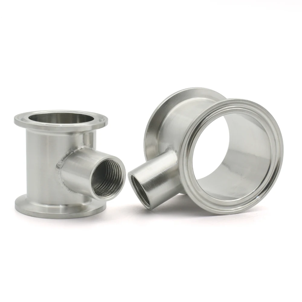 1.5 '2' OD 50.5 64mm 304 Stainless Steel Three Clip Reflux Column, NPT Female Thread 1/2' Distillation Reflux Tower, Length 50mm