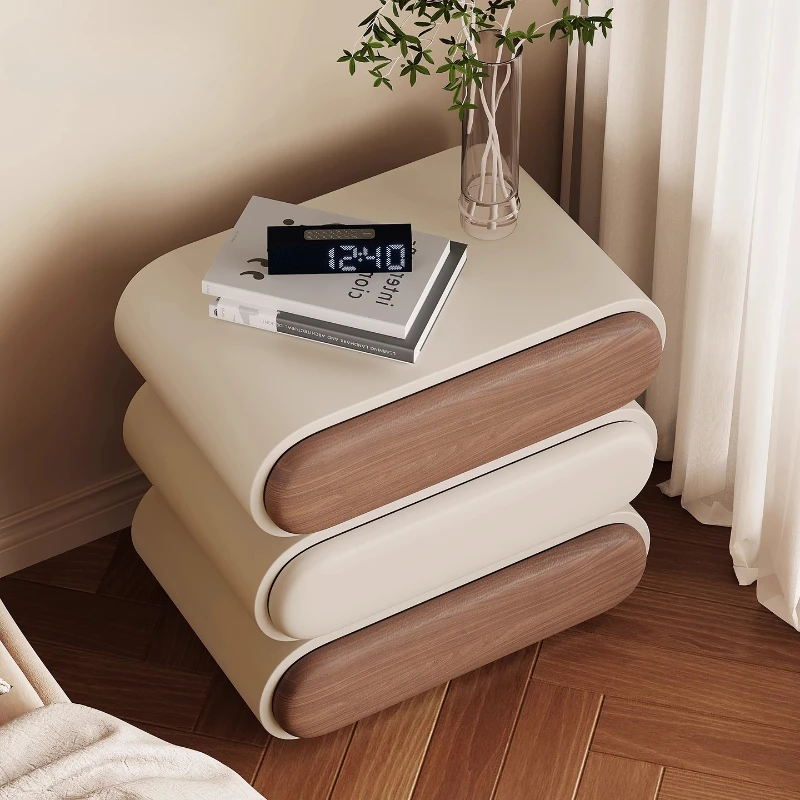 

White Modern Small Bedside Table Secret Hidden Storage Drawer Small Nightstands Wood Cute Szafka Nocna Bedrooms Furniture