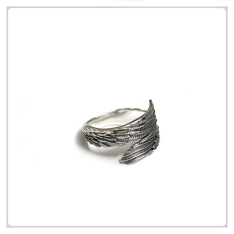 Retro Angel Wings Creative Ring For Men Women Punk Gothic Open Ring Handmade Designer Jewelry Unisex Accessories Gift For Lovers
