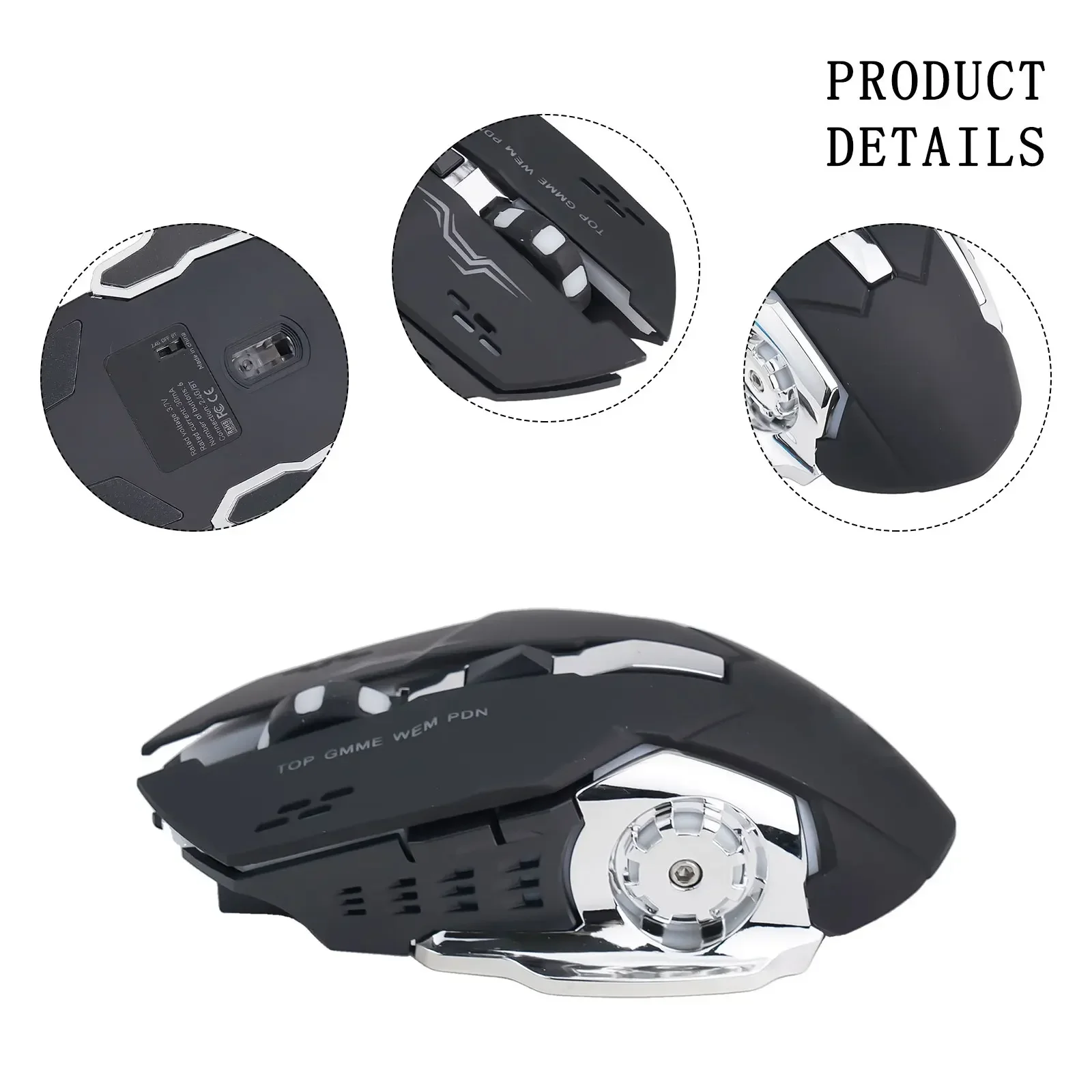 

Ergonomic Gaming Mouse Wireless Gaming Mouse Built-in Rechargeable Battery Comfortable And Stable Grip E-sports