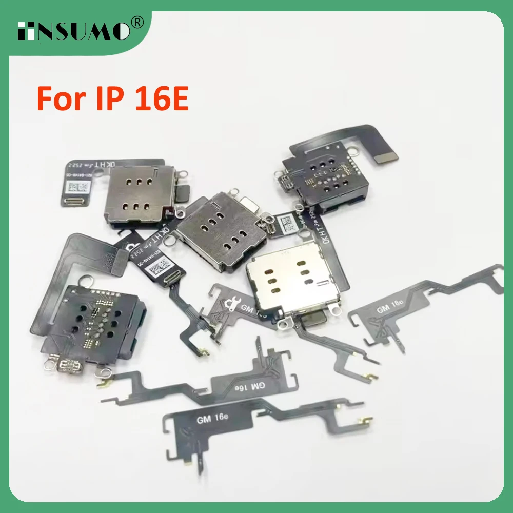 

For iPhone 16E MEP Flex With 14 Card Slot US Version Esim to Sim Dual Card Flex Cable Available Change To Work For iPhone16E