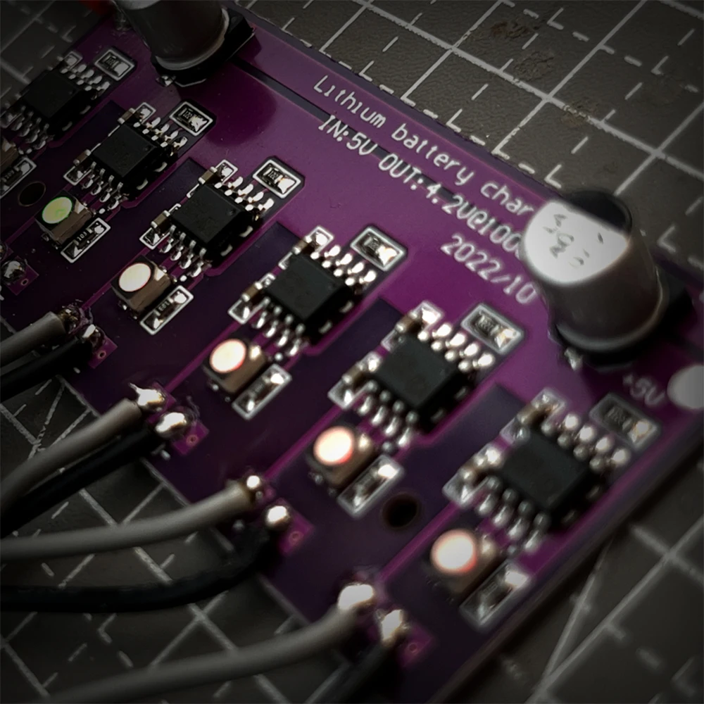 18650 Charging Module 4056 5V 1A Lithium Battery Charger Board 6 Independent Charge Discharge Integrated Module PCB Board