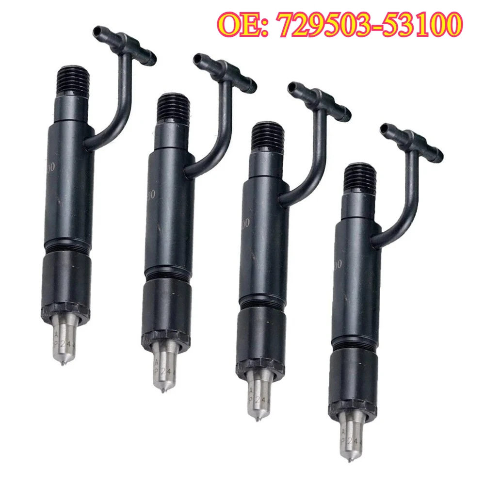Original High Quality New For 4PCS 729503-53100 Fuel Injectors for Yanmar Komatsu Engine 3D84E 3D84 3TNE84 3TNE88 72950353100