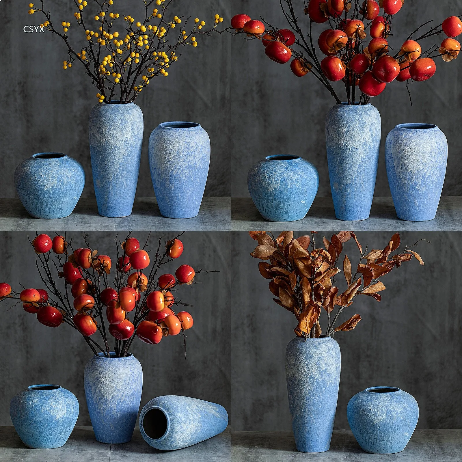 Chinese Ceramic Vase for Flower Arrangement Home Table Decoration Living Room Art Pottery Hydroponic