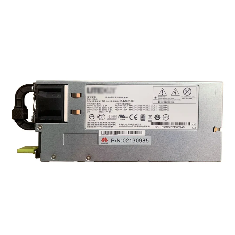 

Original 1200W 12V switching power supply Adapter PS-2122-3H 02130985 For X6000 RH321V2 2288HV2 Server Host