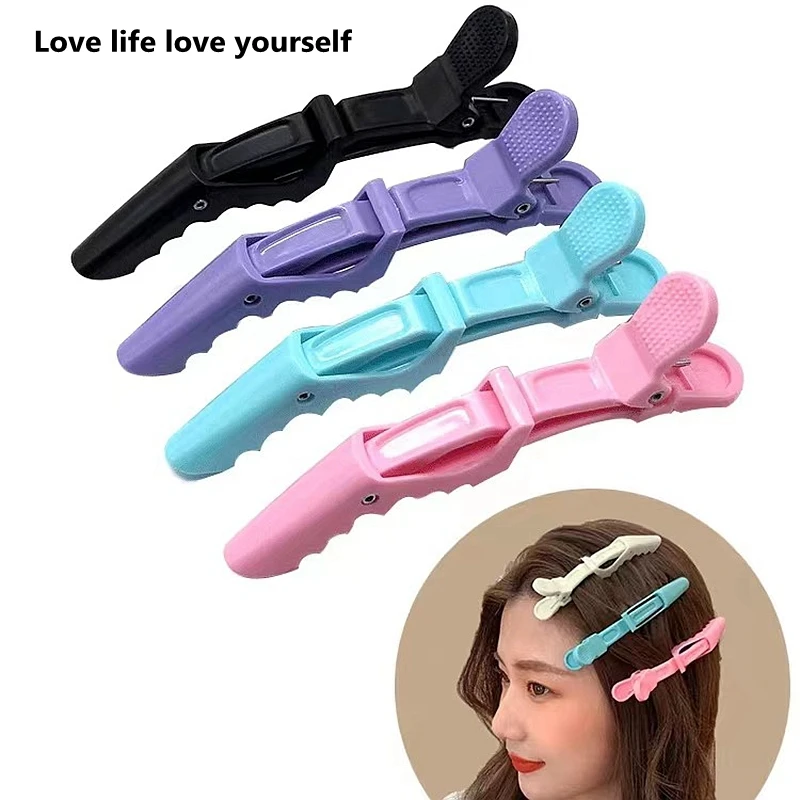 

4Pcs Colorful Alligator Hair Clips Clamps Hairdressing Professional Salon Hair Grip Crocodile Hairpins Hair Barber Accessories