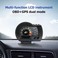 OBD HUD Head Up Display Auto Display OBD2+GPS Smart Car HUD Gauge Digital Odometer Security Alarm Water&Oil Temp. RPM