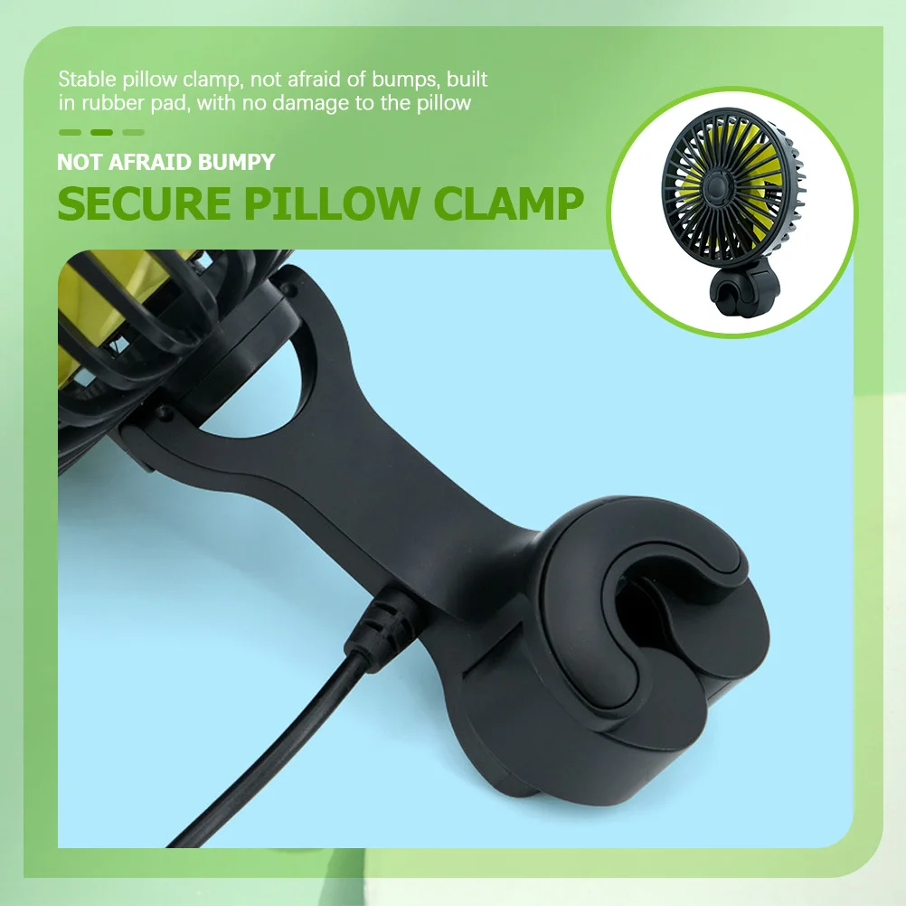 

Car Fan For Backseat Usb Powered Headrest Mount Cooling Fan 3 Speeds Adjustable Angle Foldable Portable Air Circulator For Car