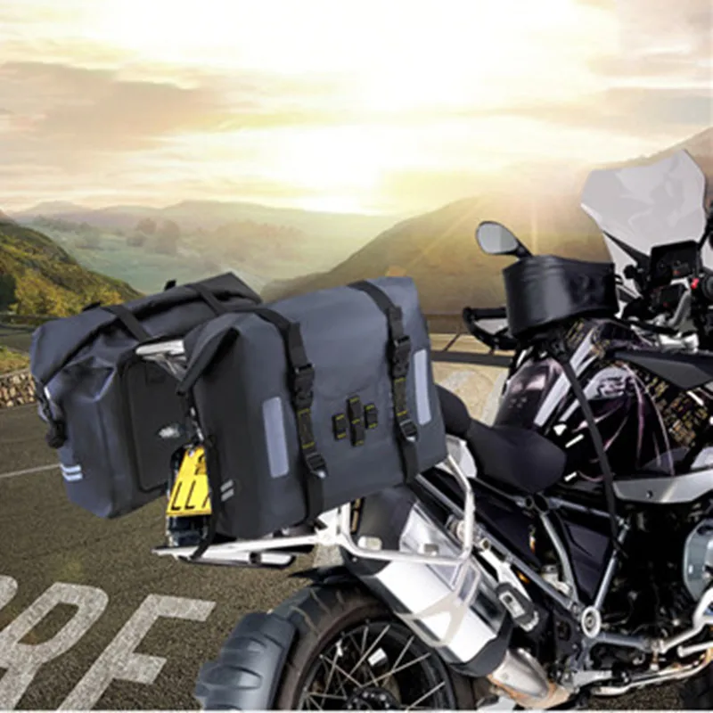 Motorcycle Bag Outdoor Travel Riding Waterproof Large Capacity Motorboat Backpack Rear Seats Saddle Pouch Double Side