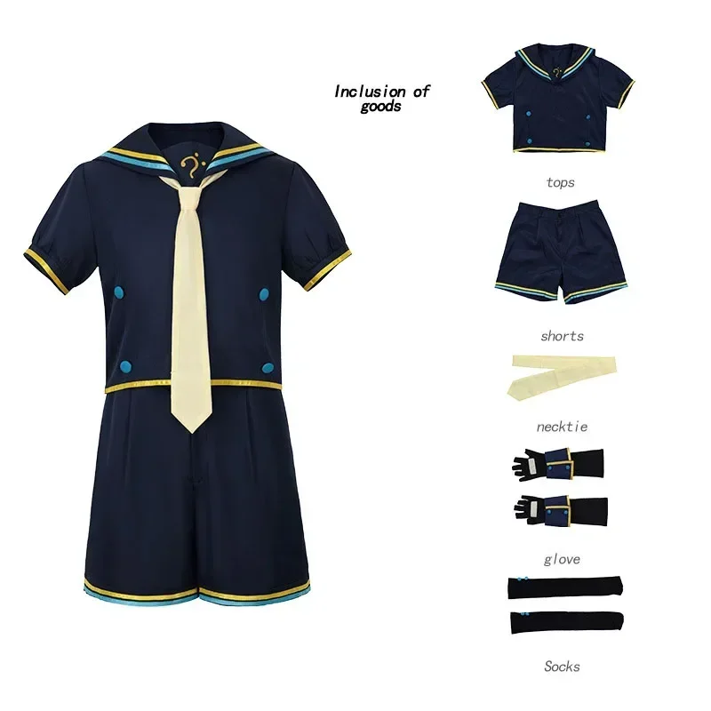 CosplayVOCALOID-Sour Rin Len Sailor Imbibé de Tenues، أزياء تنكرية لشخصية الرسوم المتحركة، الزي الرسمي للهالوين، أزياء d'inv