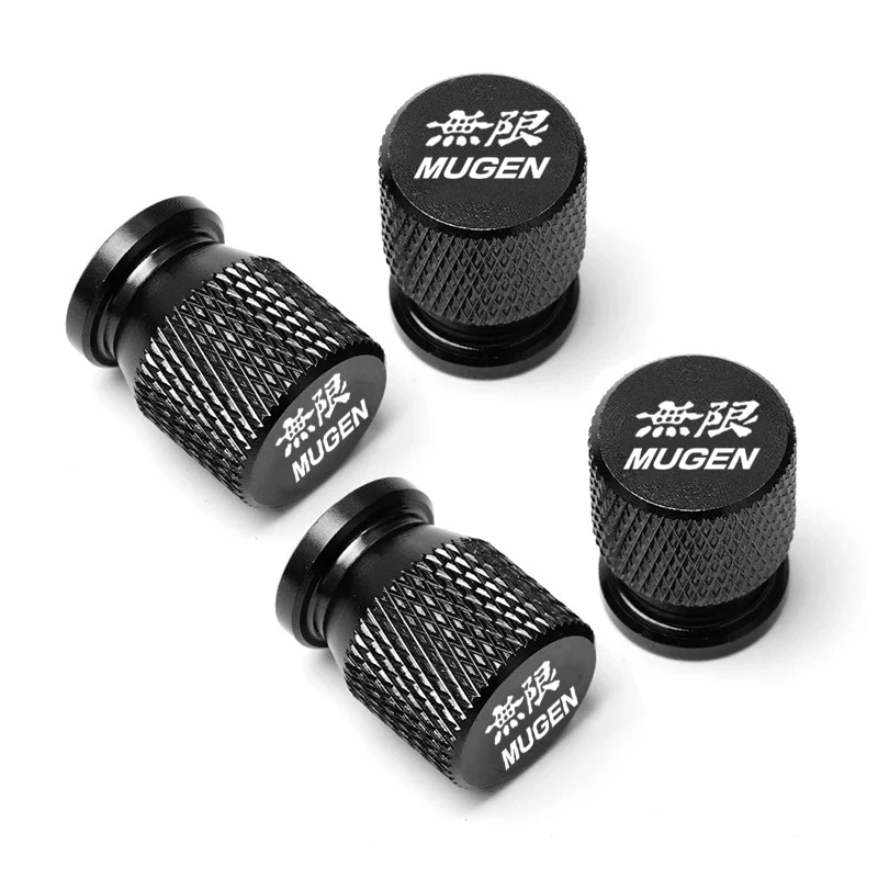 For Honda Mugen CB400 CB650F CBF CBR250RR CRF SH300 NC750  Car Wheel Tire Valve Caps Tyre Stem Covers Airdust Waterproof 4Pcs