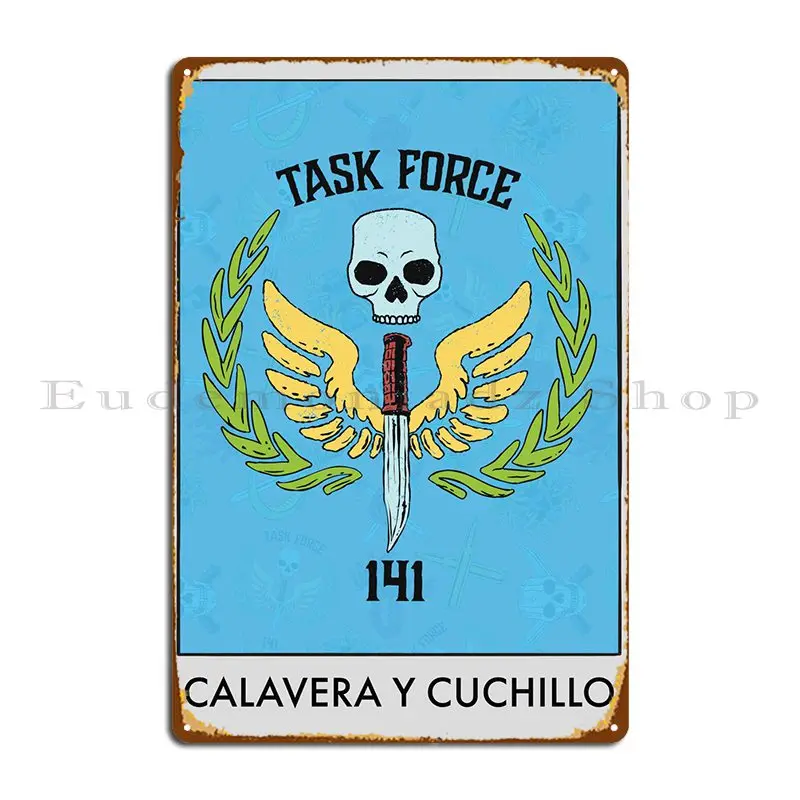 Calavera Y Cuchillo 141 Metal Plaque Poster Plates Cinema Wall Plaque Iron Retro Tin Sign Poster