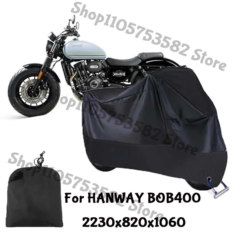 Motorcycle Full Covers For HANWAY BOB400 Car Outdoors Sun Protection Dust No Ear Thickened Oxford Clothcover Accessories