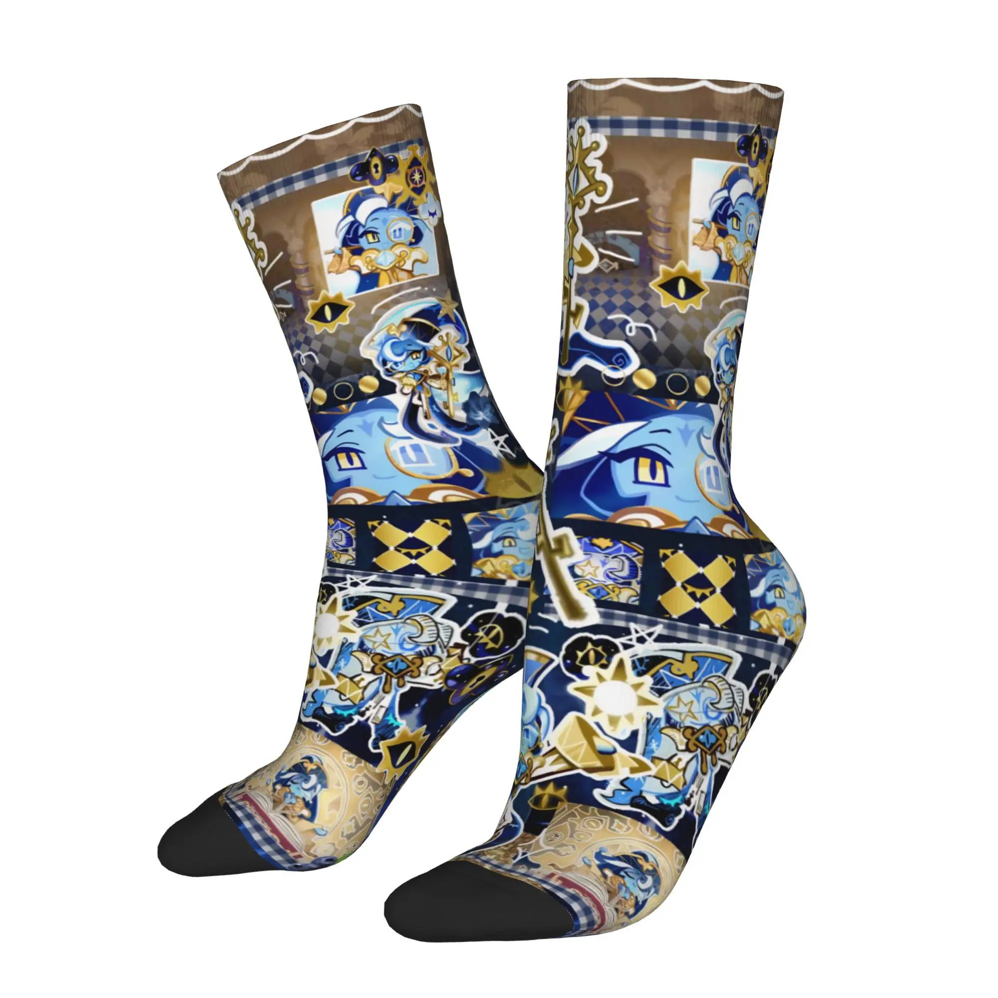 Shadow Milk Cookie Accessories Men Women Socks Sweat Absorbing  Graphic Middle Tube Socks Cute Best Gift Idea