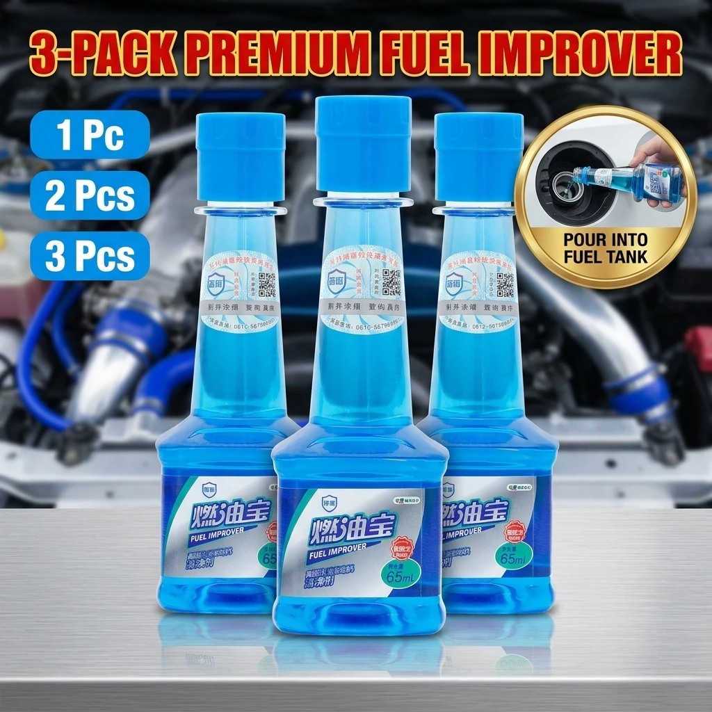 Car Fuel Enhancer 65ML Car Fuel Additive Fuel-Saving Agent Reduces Fuel Consumption Boosts Engine Power Removes Carbon Deposits