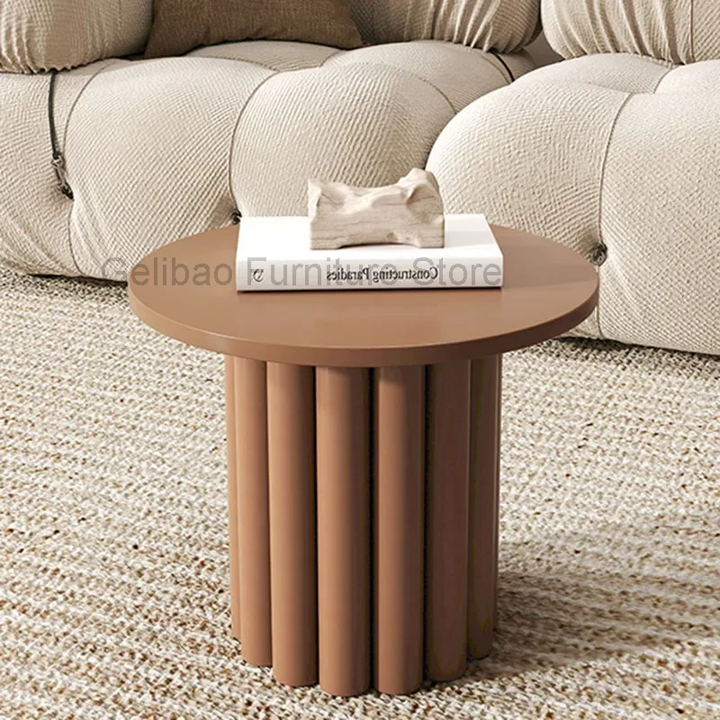 Minimalist Round Coffee Tables Wood Small Cute Glam Coffee Tables Japanese Aesthetic Mesas De Centro Para Sala Home Furniture