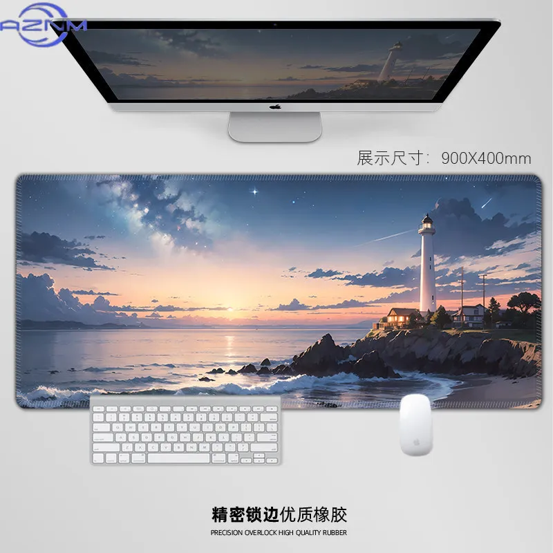 Landscape Mouse Pad Large Healing Eye Care Office Desktop Pads Writing Learning Games Keyboard Mat Mouse Pads