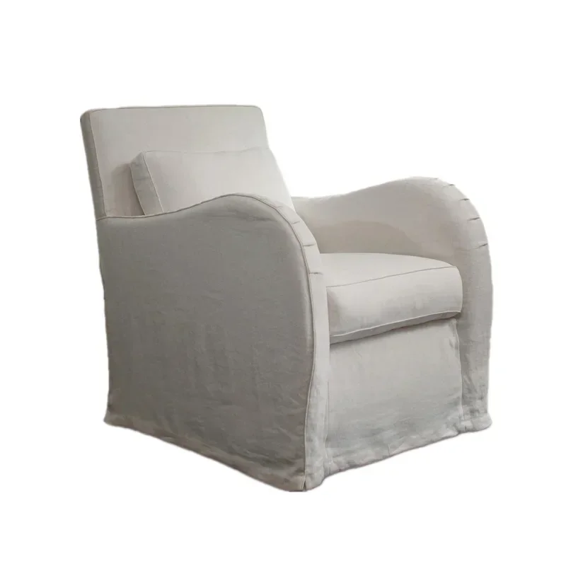 

Single dismantling down sofa ins wind B & B apartment white sofa American linen sofa