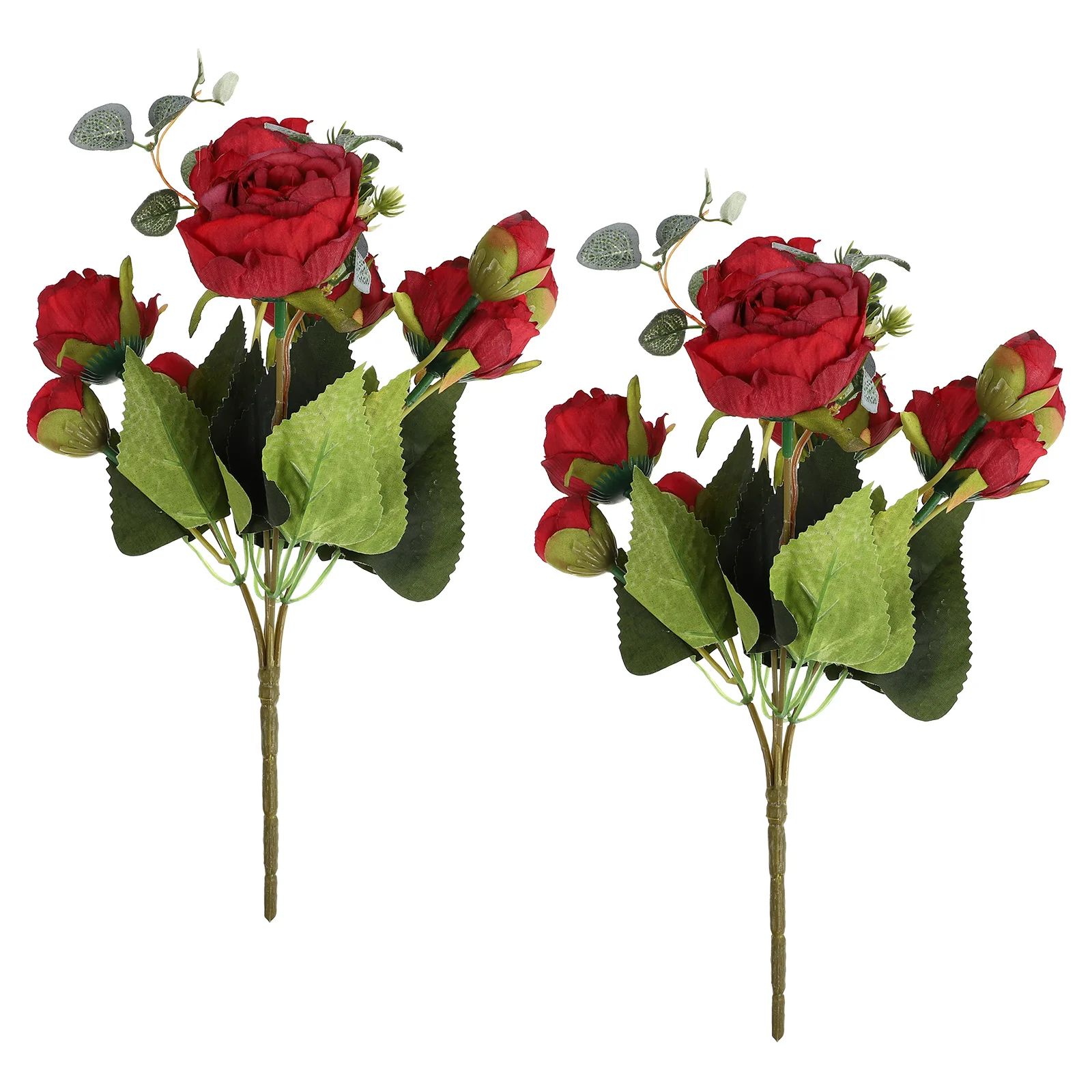 

2Pcs Artificial Silk Rose Flowers Decorations Premium Plastic Material Home nament Wedding Theme Party Bridesmaid Bouquet