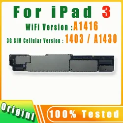 100% Original sin iCloud 3G versión de celda A1403 o A1430 para IPad 3 placas lógicas A1416 versión WiFi para placa base de Ipad 3