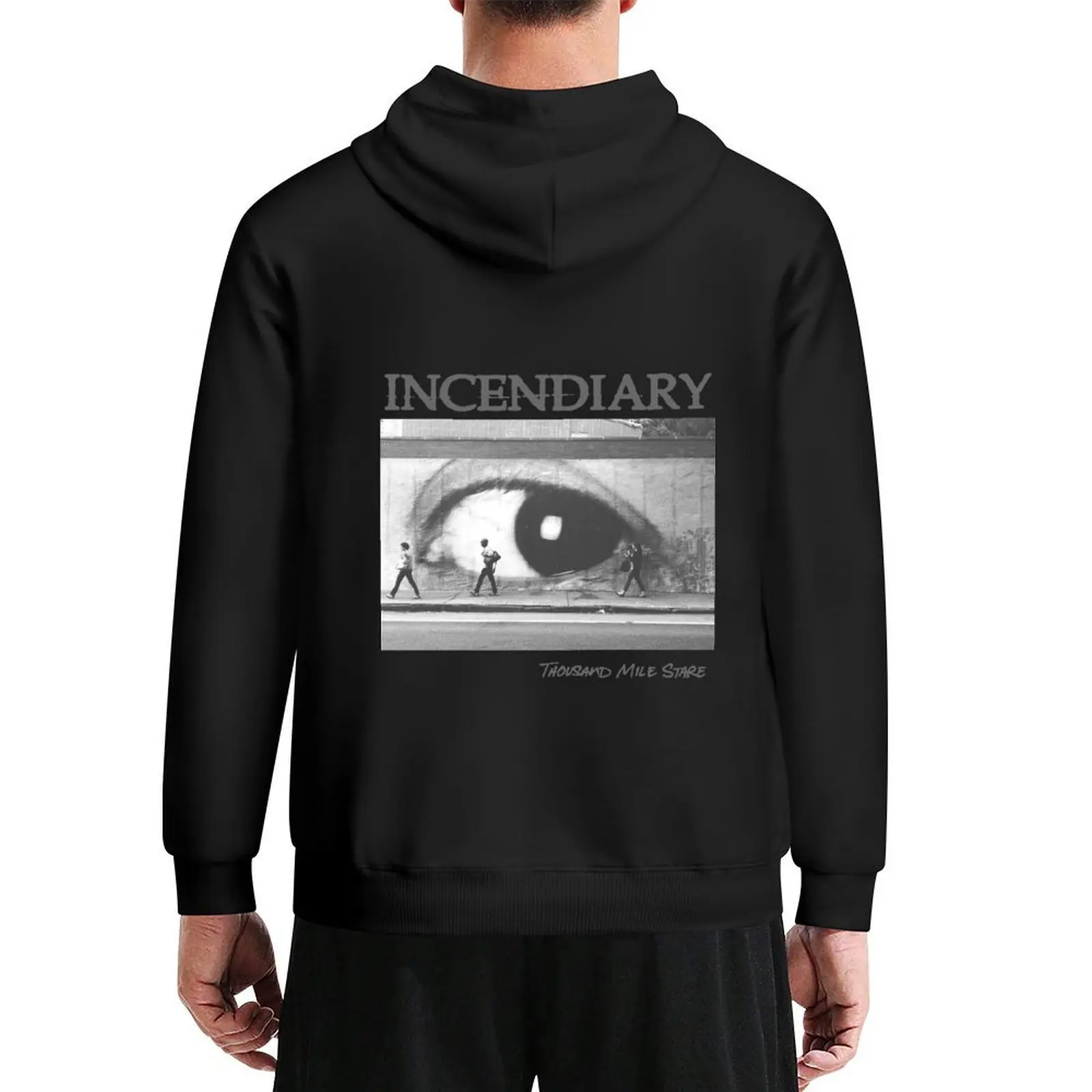 

Incendiary (Hardcore Punk Band) - Album; Thousand Mile Stare [Black & White] Hoodie japanese style men's hoodie sweatshirt