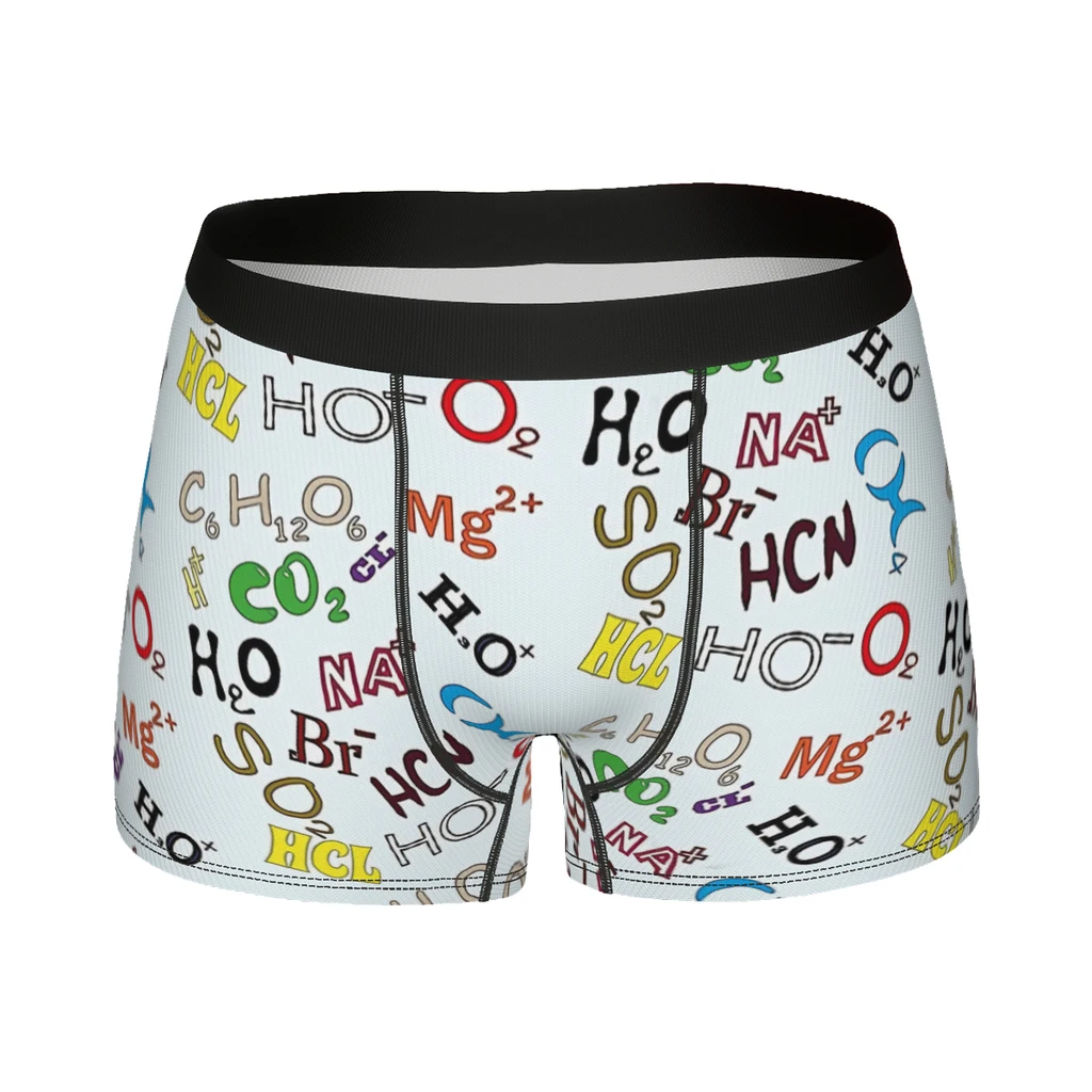 

Chemical Formulas Pattern Chemistry Pattern Underpants Homme Panties Men's Underwear Ventilate Shorts Boxer Briefs