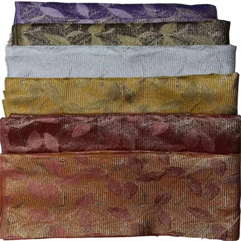 

French African Brocade Lace Fabrics 2024 High Quality Nigerian Jacquard Damask Lace For Sewing Women Party Dresses