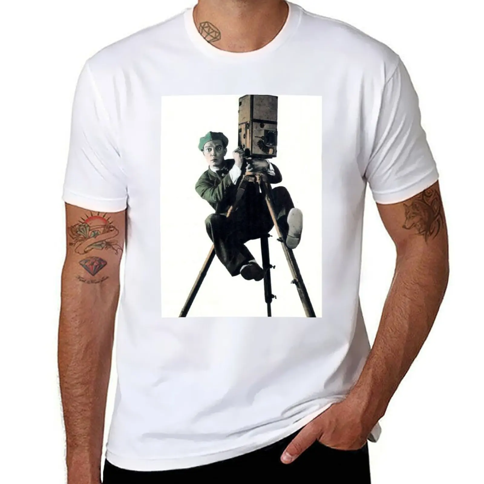 

The Cameraman vintage T-Shirt t shirts cotton 100% mens graphic t shirts T-Shirt