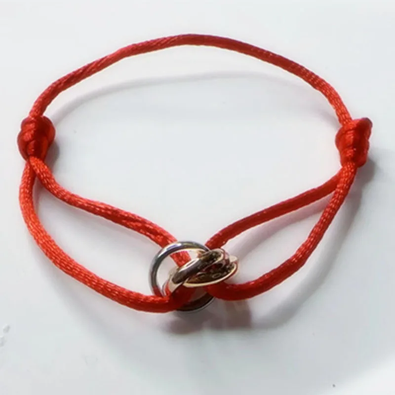 Braccialetti in corda trinity a tre anelli per le donne braccialetto di design di lusso gioielli sportivi estivi per ragazze adolescenti novità in