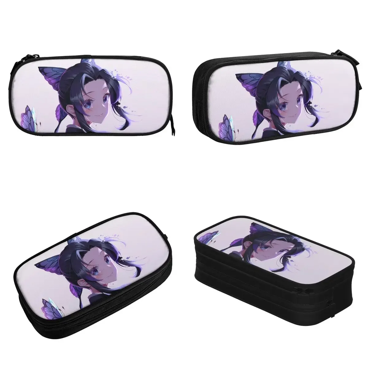 Shinobu Kochou Demon Slayer Pencil Cases Lovely Kimetsu Anime Pen Holder Bag Girls Boys Large Storage Students School Gifts