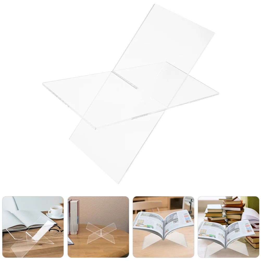 Creative Bookshelf Bible Stand Rack Bracket Acrylic Cookbook Holder for Reading 1pcs Reader
