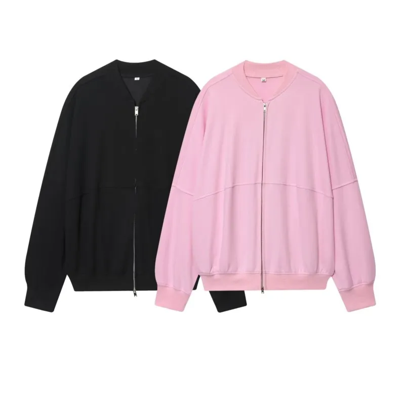 

HipSeam женская куртка с блокировкой, повседневное осеннее пальто с круглым вырезом, женское пальто на молнии, модная теплая куртка, простые женские топы в стиле ретро