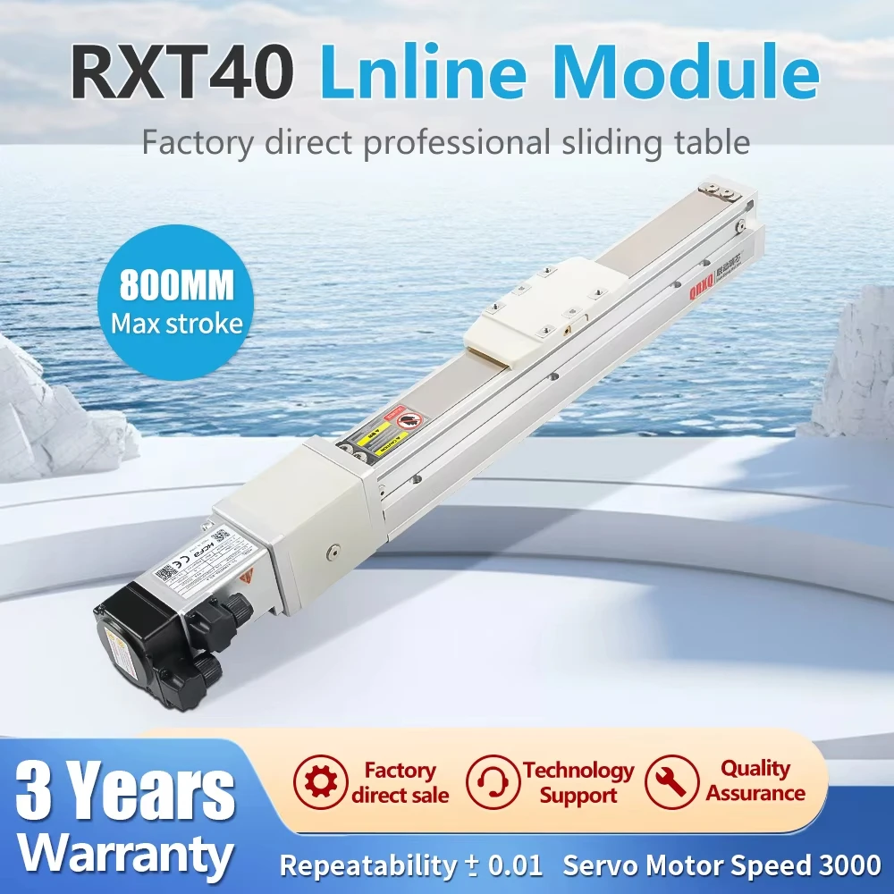 QRXQ RXT40  50-800mm Ball Screw Linear Guide Servo ±0.01 Accuracy Industrial Machinery Fully Enclosed Linear Guide
