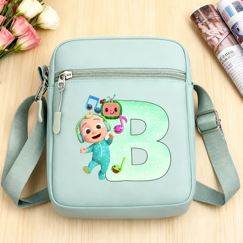 

Cocomelons женская сумка через плечо с мультяшным принтом и буквами Оксфорд, сумки на плечо для телефона, простая сумка-шоппер для мальчиков и девочек, рождественский подарок