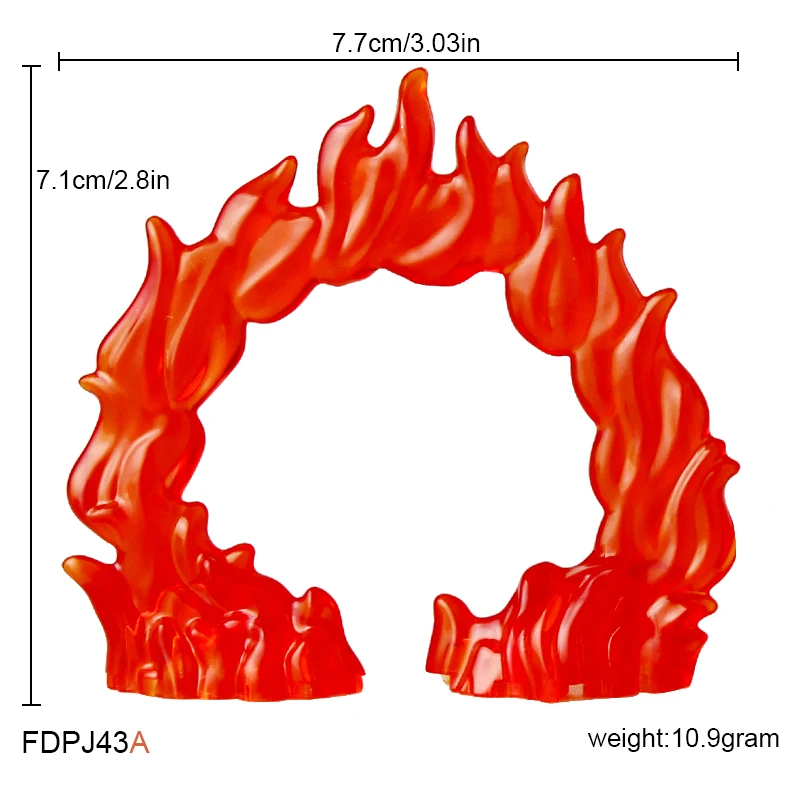 FDPJ43-45(A-G)Cartoon Special Effects Pieces Anime Brick Weapon MOC Flame Gate Fireball Whirlwind Accessories Kids Figures Toys