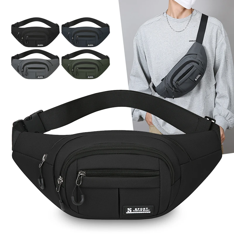 Unisex Large Capacity Waist Bag – Water-Resistant Crossbody Pack for Work Travel & Sports Phone Carry