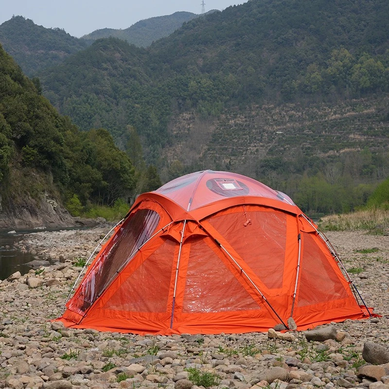 tipo palla, staffa, tenda, pieghevole, esterno, campeggio, ampio spazio, tenda da parco, antivento, protezione solare