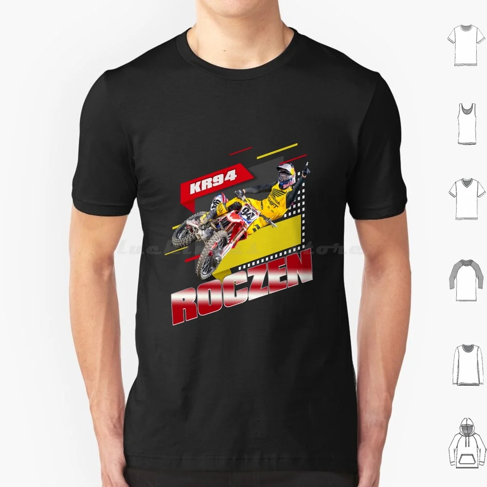 كين روكزن 94 موتوكروس وسوبر كروس # تي شيرت 94 Kroc Kr94 بتصميم مروحة مقاس كبير 100% قطن Ken Roczen Ken Roczen 94 Ken