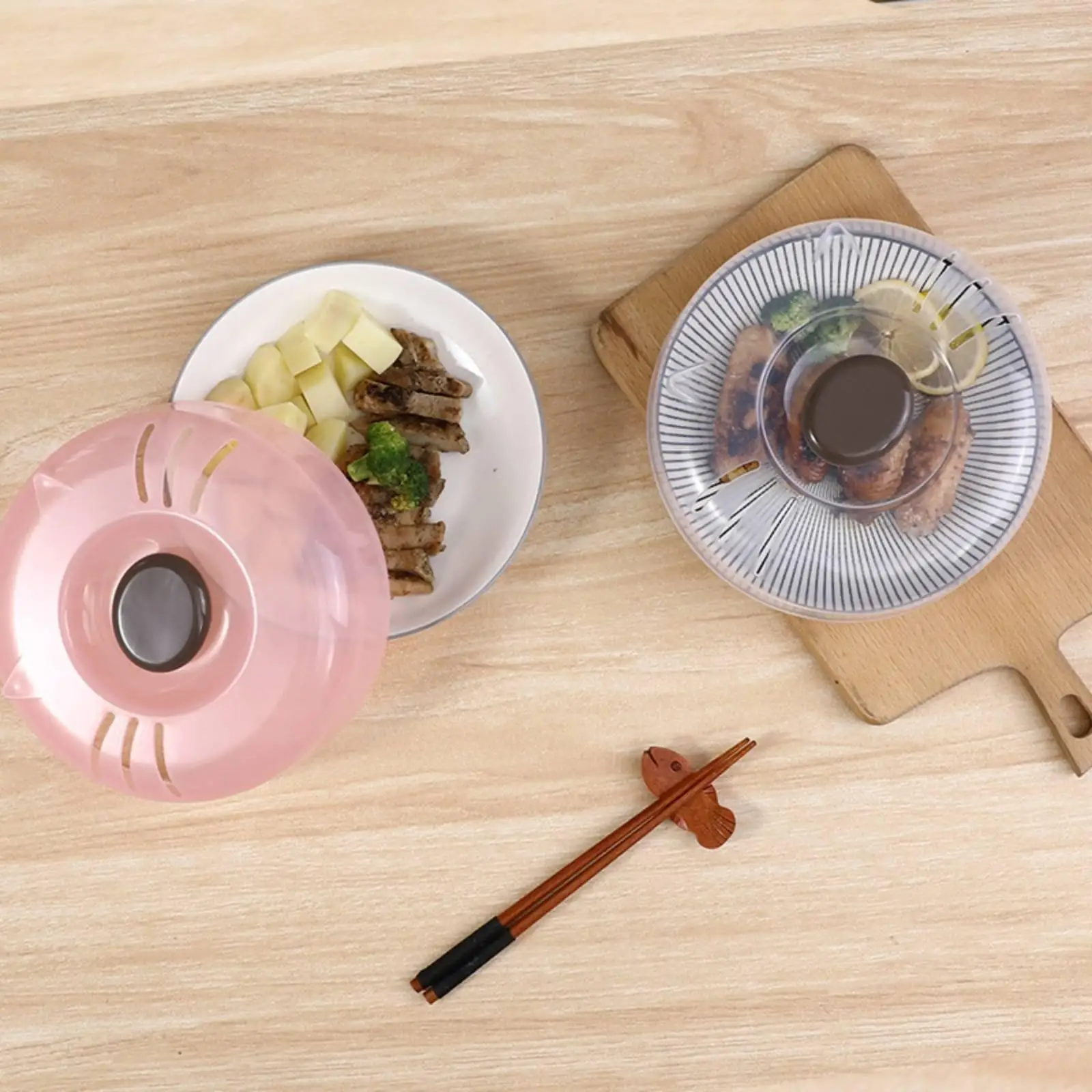 Multi Functional Steam Vent Microwave Cover Heat Resistant Splatter Protector Food Grade Lid for Kitchen Microwave