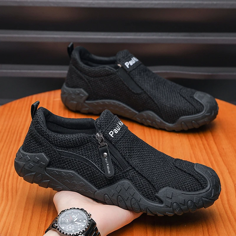 Men's Lightweight Casual Shoes Outdoor Entertainment Skateboarding Daily Walking Driving Shoes Comfortable Breathable Slip-On