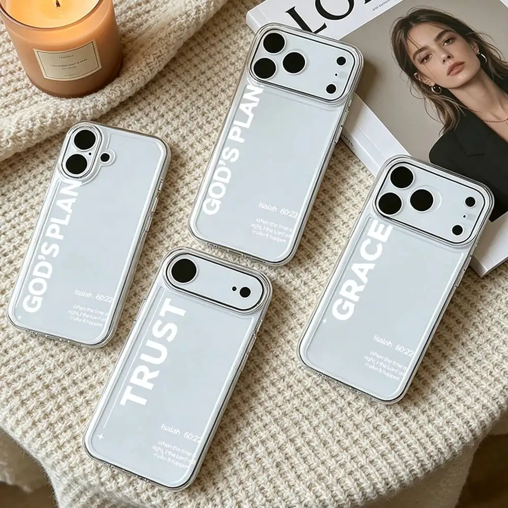 Coque en silicone God S Plan pour iPhone 17 16 15 11 13 14 Pro Max Plus 12 Mini – Étui souple