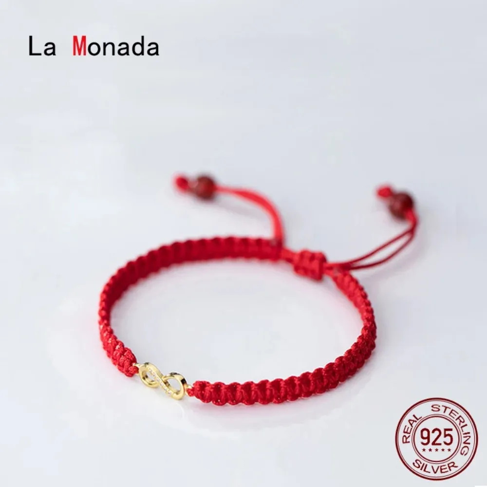 

Trend 2026 Red Thread For Hand Women's Bracelets 925 Sterling Silver Bracelets For Women Red Rope Silver Bracelet 925 Women