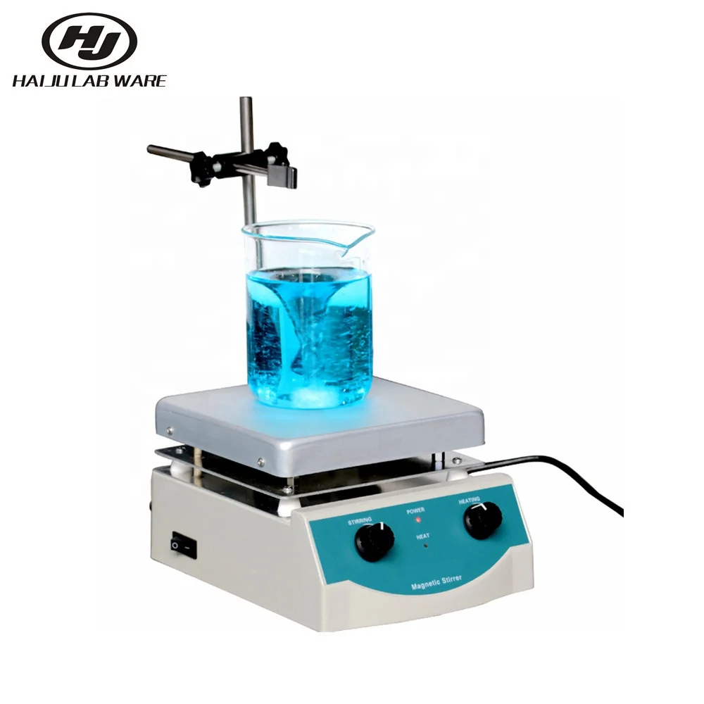 HAIJU LAB Factory Supply Attractive Price 17x17cm Aluminium Panel Hot Plate Magnetic Lab Stirrer image 2
